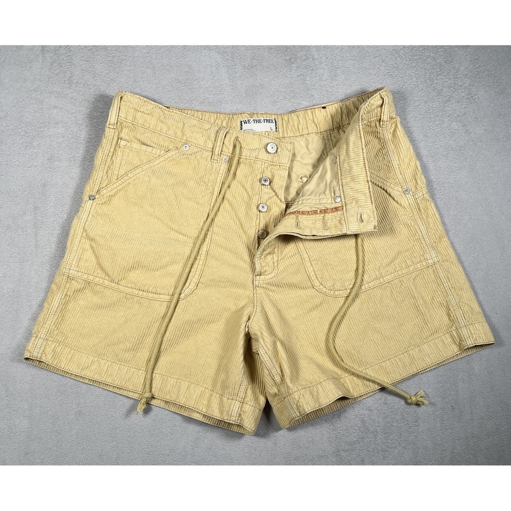 We The Free People Corduroy Shorts Size Large Button Fly Boho Festival Hippie